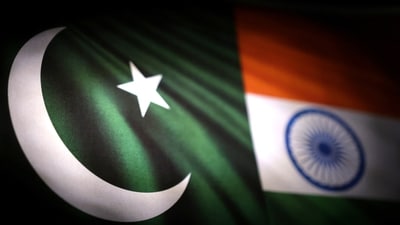 Indian and Pakistani flags are seen in this illustration made April 25, 2025. REUTERS/Dado Ruvic/Illustration (REUTERS)