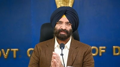 Delhi Forest and Environment Minister Manjinder Singh Sirsa during a press conference on the issue of Delhi pollution, at the Delhi Secretariat, in New Delhi. (Photo by RAJ K RAJ / Hindustan Times) (RAJ K RAJ /HT PHOTO) Delhi Forest and Environment Minister Manjinder Singh Sirsa during a press conference on the issue of Delhi pollution, at the Delhi Secretariat, in New Delhi. (Photo by RAJ K RAJ / Hindustan Times) (RAJ K RAJ /HT PHOTO)