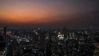 Twilight falls over the Bangkok skyline on New Year's Eve, in Bangkok, Thailand, December 31, 2025. (REUTERS)