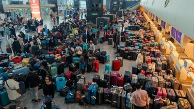 As authorities revised transport norms, tensions rose over new fees and regulations that could impact convenience for travellers at the Bengaluru airport. (PTI ) As authorities revised transport norms, tensions rose over new fees and regulations that could impact convenience for travellers at the Bengaluru airport. (PTI )