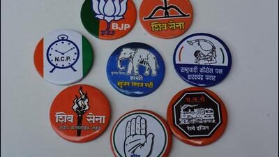 Poll campaign materials (Praful Gangurde / HT Photo) Poll campaign materials (Praful Gangurde / HT Photo)