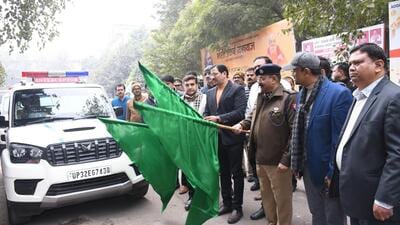 The campaign, which will run till January 31, was formally flagged off with the launch of “awareness vehicles,” officials said . (HT Photos) The campaign, which will run till January 31, was formally flagged off with the launch of “awareness vehicles,” officials said . (HT Photos)