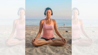 Would you try a yoga class with upbeat grooves and headphones? It’s all the rage. (SHUTTERSTOCK) Would you try a yoga class with upbeat grooves and headphones? It’s all the rage. (SHUTTERSTOCK)