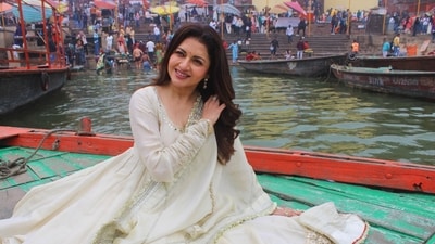 Bhagyashree in Varanasi (Photo:Rajesh Kumar/HT)