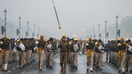 Gram it: Welcome the New Year with joy and pride! Here's a glimpse of Central Industrial Security Force (CISF) officials rehearsing for the upcoming Republic Day, at Kartavya Path. (Photo: Ravi Choudhary/PTI)