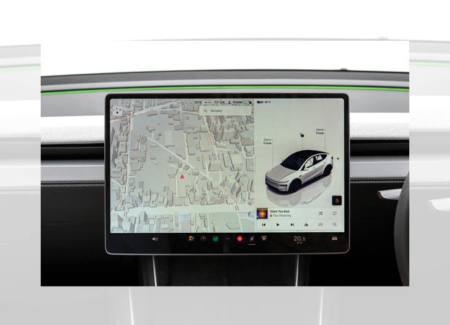 Everything, from the aircon to the glovebox, is controlled by a 15.4-inch touchscreen.