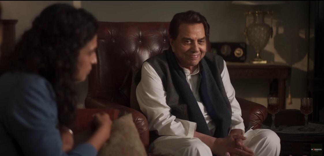 Dharmendra in a still from Ikkis. Dharmendra in a still from Ikkis.
