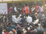 PSI aspirants protest in Pune, Jarange Patil joins stir PSI aspirants protest in Pune, Jarange Patil joins stir
