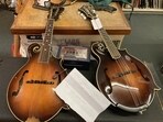 A bizarre theft at a US guitar shop ended unexpectedly when the thief came back days later and returned the stolen mandolins.