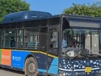 Currently, GMCBL operates a fleet of 150 Gurugaman buses across the city. (Parveen Kumar/HT) Currently, GMCBL operates a fleet of 150 Gurugaman buses across the city. (Parveen Kumar/HT)
