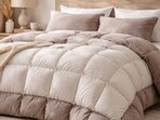 Soft layers and fills turn a double bed comforter into a winter essential, adding warmth, comfort, and calm to rest.(AI generated)
