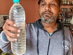 Indore: A person shows a sample of the drinking water that is being collected following a diarrhoea outbreak caused by contaminated water, at Bhagirathpura area, in Indore, Madhya Pradesh, Friday, Jan. 2. Indore: A person shows a sample of the drinking water that is being collected following a diarrhoea outbreak caused by contaminated water, at Bhagirathpura area, in Indore, Madhya Pradesh, Friday, Jan. 2.
