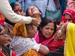Indore: Family members of a victim, who died after consumption of allegedly contaminated water, mourn in Bhagirathpura area of Indore, Madhya Pradesh, Friday, Jan. 2, 2026. 