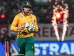 Dharamshala: South Africa�s Donovan Ferreira returns to pavilion after his dismissal by India's Varun Chakravarthy during the third T20 International cricket match of a series between India and South Africa, at HPCA Stadium, in Dharamshala, Himachal Pradesh, Sunday, Dec. 14, 2025. (PTI Photo/Arun Sharma) (PTI12_14_2025_000498B)