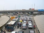 With the upcoming road, vehicles would move from Sohna road to Delhi Jaipur highway without waiting at the signal. (Parveen Kumar/HT Photo)