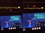 A Bengaluru woman highlighted the city’s traffic woes after a 750 metre drive showed a 21 minute travel time.(Instagram/anjaleeee_suresh)