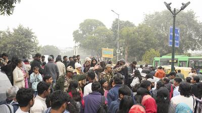A 24-hour average AQI of 311 was recorded at 8am on Friday. (PTI)