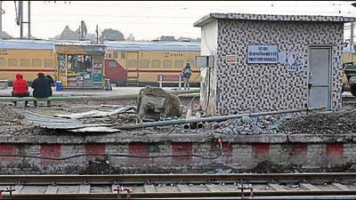 A public toilet at the Ludhiana railway station on Friday. (Gurpreet Singh/HT) A public toilet at the Ludhiana railway station on Friday. (Gurpreet Singh/HT)