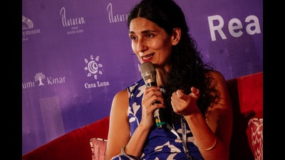 Author Aysegul Savas (Endro/Ubud Writers and Readers Festival.)