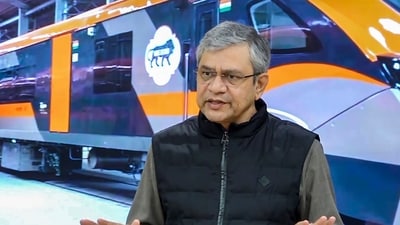 Railway Minister Ashwini Vaishnaw briefing the media on Vande Bharat sleeper train between Guwahati and Kolkata. (PTI)