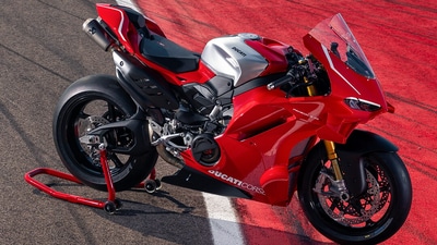 Ducati launches the Panigale V4 R in India. The race-focused superbike gets a 998 cc engine and MotoGP-inspired tech. First unit delivered in Chennai. Ducati launches the Panigale V4 R in India. The race-focused superbike gets a 998 cc engine and MotoGP-inspired tech. First unit delivered in Chennai.