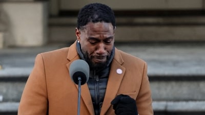New York City Public Advocate Jumanee Williams reacts while he speaks during New York City Mayor Zohran Mamdani's inauguration ceremony in New York City, US. (REUTERS)