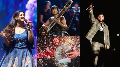 Karan Aujla, Shreya Ghoshal, Anoushka Shankar and Calvin Harris are some of the music artistes who will take to stage in Delhi-NCR in 2026. (Photos: Instagram and Facebook) Karan Aujla, Shreya Ghoshal, Anoushka Shankar and Calvin Harris are some of the music artistes who will take to stage in Delhi-NCR in 2026. (Photos: Instagram and Facebook)