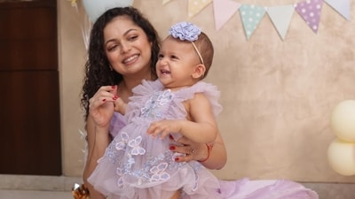 Drashti Dhami with her daughter Leela