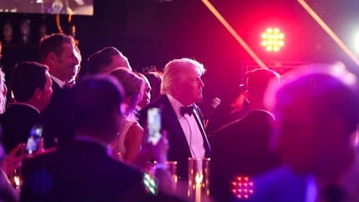 President Trump mingling with guests during a New Year’s Eve event at his Mar-a-Lago home. President Trump mingling with guests during a New Year’s Eve event at his Mar-a-Lago home.