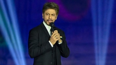 Bollywood actor Shah Rukh Khan speaks to the gathering during an event in Mumbai in Nov 2025. (PTI) Bollywood actor Shah Rukh Khan speaks to the gathering during an event in Mumbai in Nov 2025. (PTI)