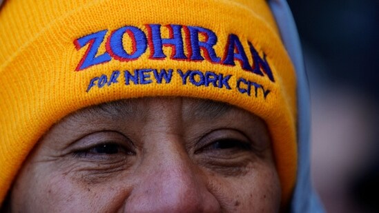 A person attends the Inauguration for a New Era Block Party in New York City on January 1, 2026 as Mayor Zohran Mamdani takes office.&nbsp;(AFP)