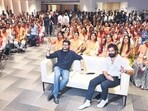 Glimpses of the manifesto were given by two third-generation Thackerays—Aaditya and Amit—representing the Shiv Sena (UBT) and MNS respectively at a meeting of the alliance’s candidates on Friday. (Raju Shinde/HT Photo)