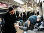 New York City Mayor Zohran Mamdani greets passengers on a subway to City Hall in New York, Friday, Jan. 2, 2026 New York City Mayor Zohran Mamdani greets passengers on a subway to City Hall in New York, Friday, Jan. 2, 2026
