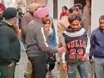 The arrested accused in Ludhiana on Saturday. (HT Photo) The arrested accused in Ludhiana on Saturday. (HT Photo)