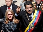 Venezuela's President Nicolas Maduro and wife Cilia Flores 