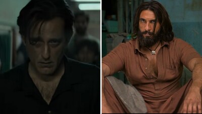 Akshaye Khanna and Ranveer Singh in Dhurandhar. Akshaye Khanna and Ranveer Singh in Dhurandhar.