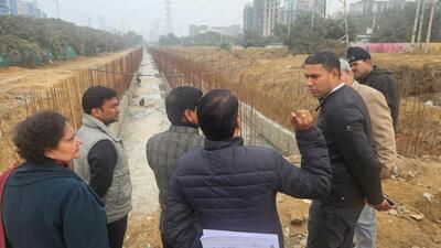 Citizen inputs shaped the route, with activists flagging ongoing construction on SPR despite partial dust removal on Golf Course Extension Road. (HT) Citizen inputs shaped the route, with activists flagging ongoing construction on SPR despite partial dust removal on Golf Course Extension Road. (HT)