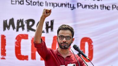 In March 3, 2020 file photo, activist Umar Khalid speaking against Citizenship (Amendment) Act (CAA), National Register of Citizens (NRC) and National Population Register (NPR) at Jantar Mantar, in New Delhi. (PTI FILE) In March 3, 2020 file photo, activist Umar Khalid speaking against Citizenship (Amendment) Act (CAA), National Register of Citizens (NRC) and National Population Register (NPR) at Jantar Mantar, in New Delhi. (PTI FILE)