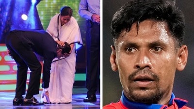 বিজেপি সাংসদ দাবি করেছিল যে মমতা বন্দ্যোপাধ্যায়ের সরকারকে প্রসন্ন করতে মুস্তাফিজুর রহমানকে দলে নিয়েছিল কেকেআর। (ফাইল ছবি, সৌজন্যে ফেসবুক এবং পিটিআই) বিজেপি সাংসদ দাবি করেছিল যে মমতা বন্দ্যোপাধ্যায়ের সরকারকে প্রসন্ন করতে মুস্তাফিজুর রহমানকে দলে নিয়েছিল কেকেআর। (ফাইল ছবি, সৌজন্যে ফেসবুক এবং পিটিআই)