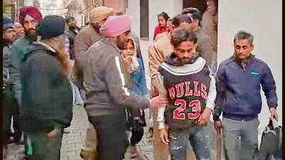 The arrested accused in Ludhiana on Saturday. (HT Photo) The arrested accused in Ludhiana on Saturday. (HT Photo)