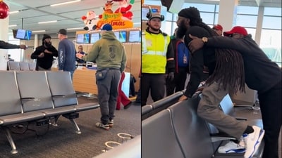 The incident occurred at Kansas City International Airport. (X/@CollinRugg) The incident occurred at Kansas City International Airport. (X/@CollinRugg)