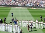 Emergency responders and members of the public who helped out during the Bondi attack are given a guard of honour by England and Australia players at the SCG.