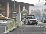 Delhi Police and forensic teams visited Le Méridien in Connaught Place after the incident on Sunday. (HT)