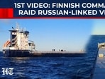 Finland released a dramatic video showing its border guard boarding and seizing the Russian-linked cargo ship Fitburg in the Baltic Sea. Finland released a dramatic video showing its border guard boarding and seizing the Russian-linked cargo ship Fitburg in the Baltic Sea.