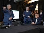 A photograph posted by US President Donald Trump on his Truth Social account shows him sitting near CIA Director John Ratcliffe and U.S. Secretary of Defense Pete Hegseth as they watch the U.S. military operation in Venezuela from Trump's Mar a Lago resort in Florida, January 3, 2026.