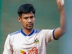 Bangladesh's cricketer Mustafizur Rahman who was bought by IPL franchise Kolkata Knight Riders (KKR) for the 2026 season, is seen is this Oct. 8, 2024 file image