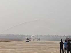 భోగాపురం విమానాశ్రయంలో తొలి విమానం ల్యాండింగ్‌