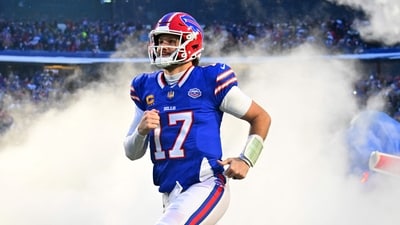 Josh Allen #17 of the Buffalo Bills takes the field before the game against the New York Jets at Highmark Stadium on January 04, 2026 in Orchard Park, New York. (Getty Images via AFP) Josh Allen #17 of the Buffalo Bills takes the field before the game against the New York Jets at Highmark Stadium on January 04, 2026 in Orchard Park, New York. (Getty Images via AFP)