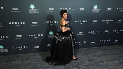 Teyana Taylor arrives at the 37th Annual Palm Springs International Film Festival wearing a black dress. REUTERS/Mario Anzuoni (REUTERS)