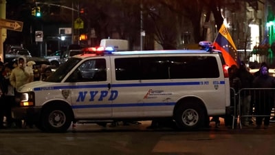 A police van blocks the street leading to the Metropolitan Detention facility in the Brooklyn borough of New York, where ousted president Nicolas Maduro is expected to be held, on January 3, 2026 in New York City. (Photo by John Lamparski / AFP) (AFP) A police van blocks the street leading to the Metropolitan Detention facility in the Brooklyn borough of New York, where ousted president Nicolas Maduro is expected to be held, on January 3, 2026 in New York City. (Photo by John Lamparski / AFP) (AFP)